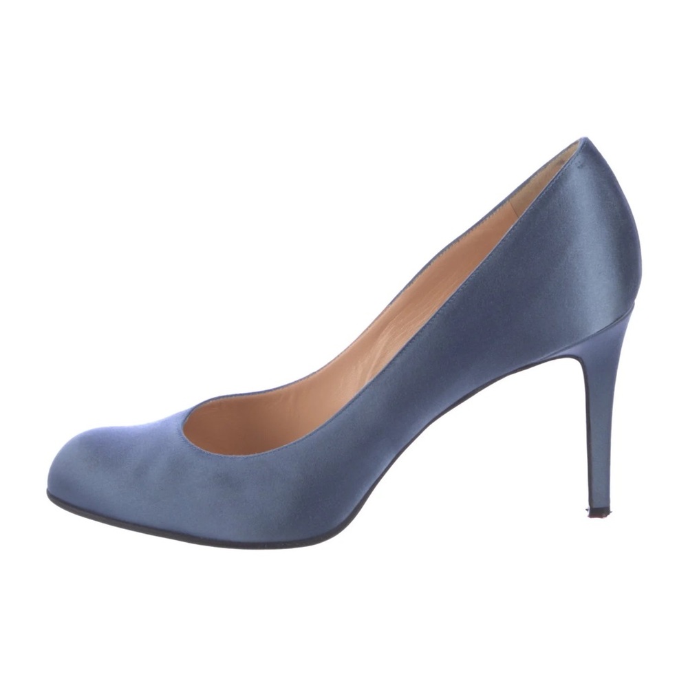 Vintage blue satin Christian Louboutin pumps